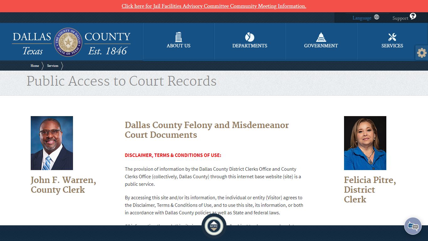 Dallas County | Public Access to Court Records
